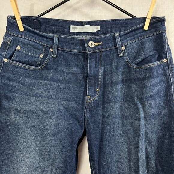 Levis 515 Bootcut Jeans Womens 10 32x32 Flare Mid‎ Rise Dark Wash - Picture 3 of 12
